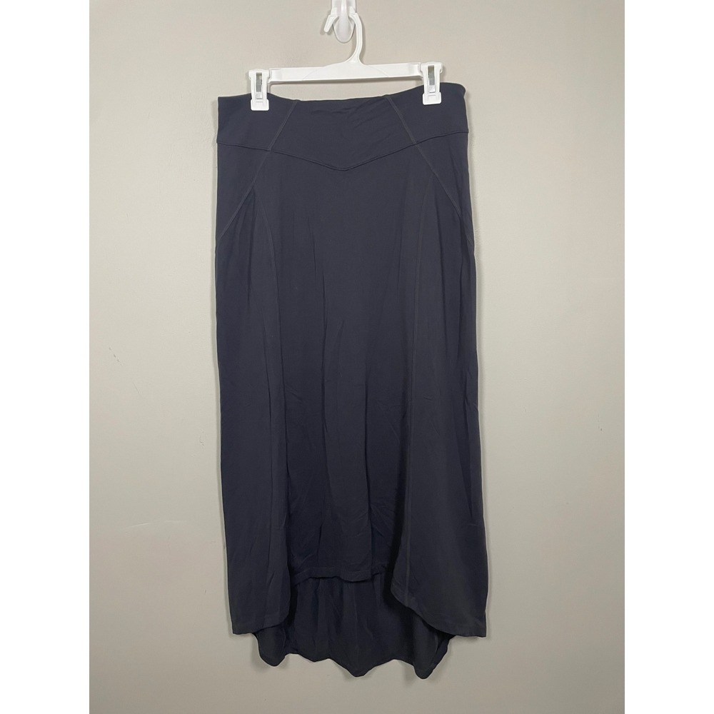 Athleta High Low Maxi Skirt in Gray Size Medium Athleisure Casual Comfort Travel